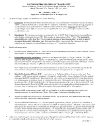 Interpretation of Serologic Tests