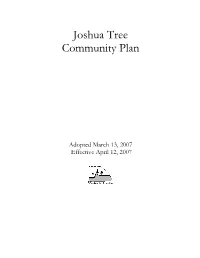 Joshua Tree Community Plan