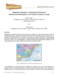 Mapping the Basement – Assessing the Potential for Hydrothermal Dolomitization in the Paleozoic of Eastern Canada