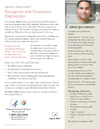 Moving Forward Recognize and Overcome Depression