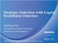 Neutrino Detection with Liquid Scintillator Detectors