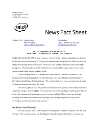 New Intel-Powered Classmate Pc Design