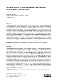 Prefixation Ability Index and Verbal Grammar Correlation Index Prove the Reality of the Buyeo Group