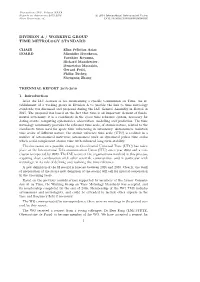 Division a / Working Group Time Metrology Standard