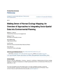 Making Sense of Human Ecology Mapping: an Overview of Approaches to Integrating Socio-Spatial Data Into Environmental Planning
