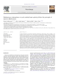 Multisensory Interactions in Early Evoked Brain Activity Follow the Principle of Inverse Effectiveness