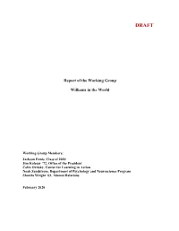 Report of the Working Group on Williams in The