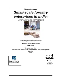 Small-Scale Forestry Enterprises in India: Overview and Key Issues