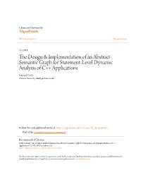 The Design & Implementation of an Abstract Semantic Graph For