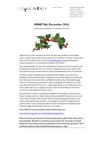 WINE Talk: December 2016