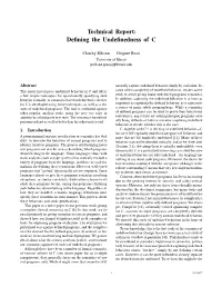 Defining the Undefinedness of C