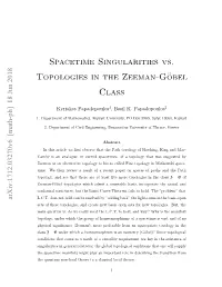 Spacetime Singularities Vs. Topologies in the Zeeman-Göbel