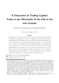 Trade in the Aftermath of the Fall of the Iron Curtain