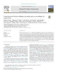 Using Structured Decision Making to Prioritize Species Assemblages for Conservation T ⁎ Adam W