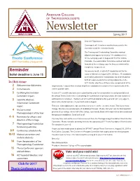 2017 ACT Newsletter (PDF)