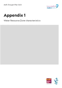 Appendix 1 Water Resource Zone Characteristics Contents