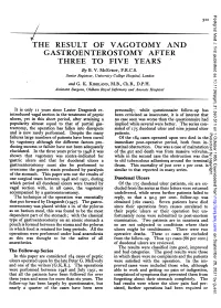 GASTROENTEROSTOMY AFTER THREE to FIVE YEARS by B