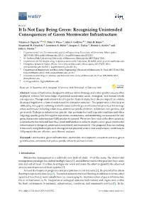 It Is Not Easy Being Green: Recognizing Unintended Consequences of Green Stormwater Infrastructure