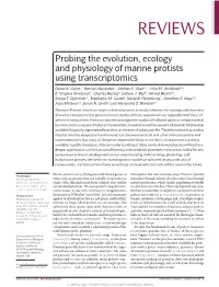 Probing the Evolution, Ecology and Physiology of Marine Protists Using Transcriptomics