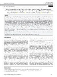 Ultrasound-Assisted Extraction Optimization Using