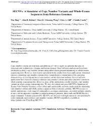 A Simulator of Copy Number Variants and Whole-Exome Sequences from Reference Genomes