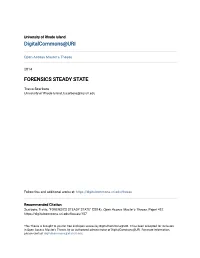 Forensics Steady State