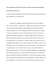 From Jacobitism to the SNP: the Crown, the Union and the Scottish Question