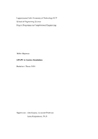 GPGPU in System Simulations