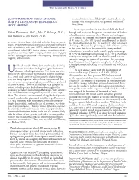 QUANTITATIVE TRAIT LOCUS ANALYSIS: in Several Variants (I.E., Alleles)
