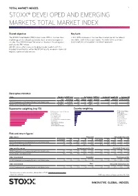 Stoxx® Developed and Emerging Markets Total Market Index