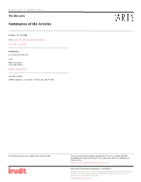 Summaries of the Articles