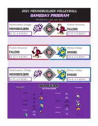 GAMEDAY PROGRAMPROGRAM Winfield, Kan