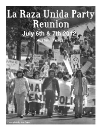 La Raza Unida Program Book 8.5 11Abc.Pmd