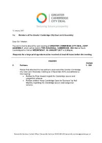 Petitions Deferred from Assembly Meeting on 3 November 2016