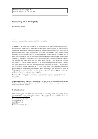 Reasoning with Ambiguity