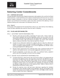 Sobering Center Commitments