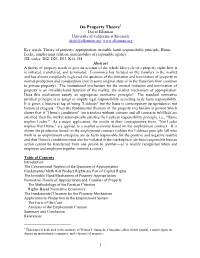The Invisible Hand Mechanism of Property Appropriation