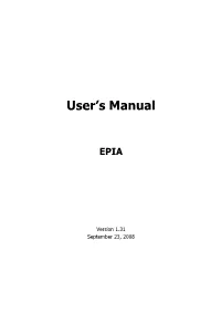 User's Manual for Future Reference