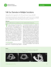 Yolk Sac Diameter in Multiple Gestations
