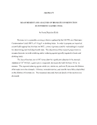 Abstract Measurement and Analysis of Bromate Ion