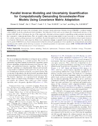 Parallel Inverse Modeling and Uncertainty Quantification for Computationally Demanding Groundwater-Flow Models Using Covariance Matrix Adaptation