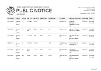 Public Notice &gt;&gt; Licensing and Management System Admin &gt;&gt;