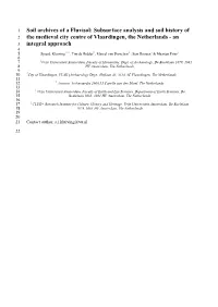 Soil Archives of a Fluvisol: Subsurface Analysis and Soil History of The
