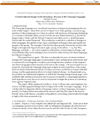 The Case of Chantyal, Where Massive Lexical Borrowing Is Found Along with a Large Shifting Population