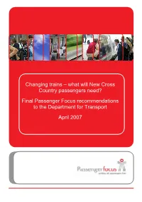 Changing Trains – What Will New Cross Country