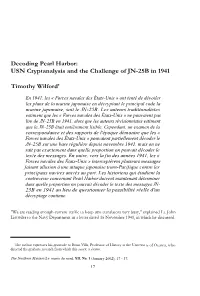 Decoding Pearl Harbor: USN Cryptanalysis and the Challenge of JN-25B in 1941