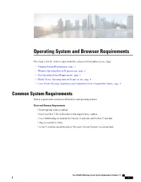 Operating System and Browser Requirements