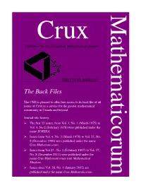 The Back Files A
