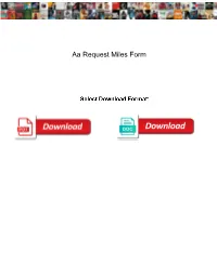 Aa Request Miles Form