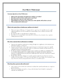 Fact Sheet on Naltrexone